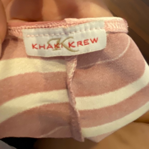 KHAKI KREW - SIZE S - MAUVE AND PALE YELLOW HALTER - Picture 3 of 4